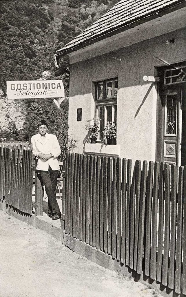 Grandson Branko helps his grandmother in the inn